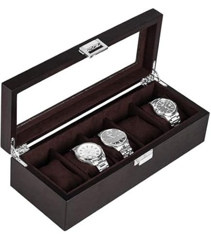 Amazon.co.jp: Krasada 木製腕時計 ケース 4本 時計ケース 高級 腕時計